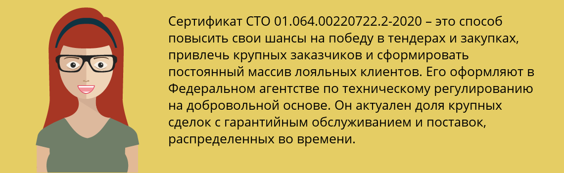 Получить сертификат СТО 01.064.00220722.2-2020 в Багаевский